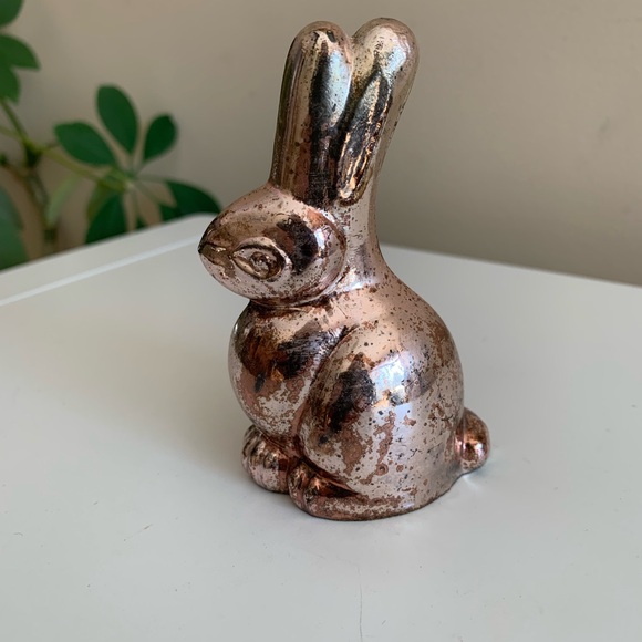 Pink Mercury Glass Rabbit - Picture 3 of 5